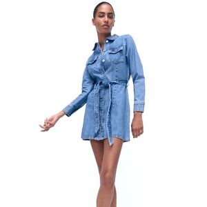Zara Blue Denim Dress